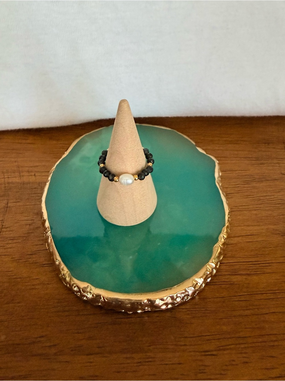 1 for $6 or three for $14. Add to Bundle! Black Beaded Pearl Accent Stretch Ring